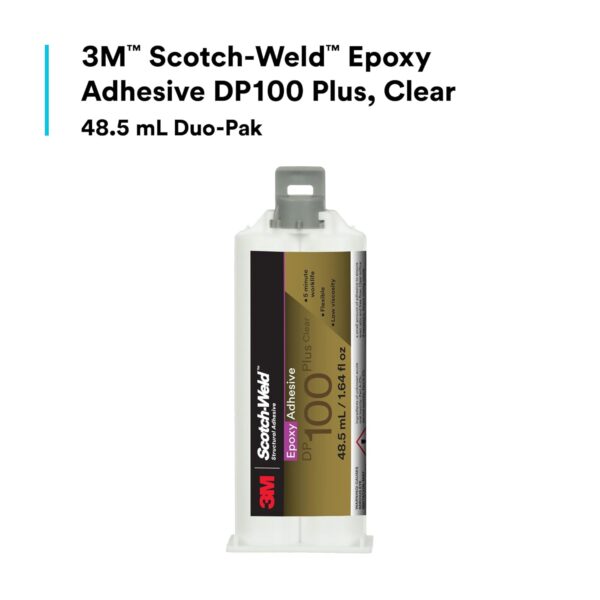 3M Scotch-Weld Epoxy Adhesive DP100 Plus, Clear, 48.5 mL - Image 2