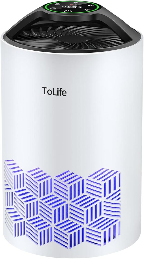 Tolife HEPA Air Purifier for Bedroom, Pets, Allergies, Virus