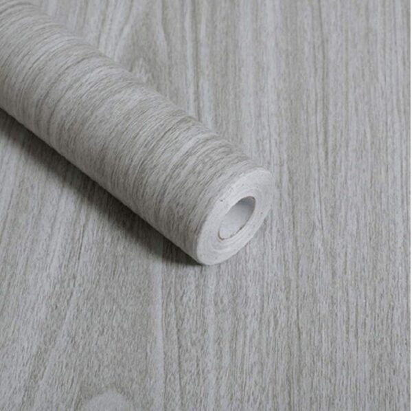 Gray Wood Grain Contact Paper Shelf Liner 17.7x78 Inch