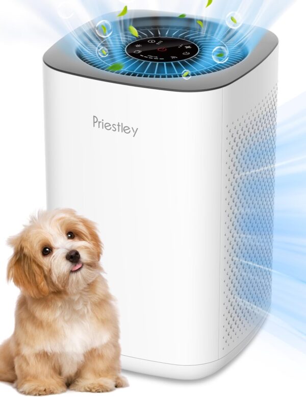 Priestley Smart WiFi Air Purifier for Bedroom/Home/Dorm up to 1100Ft²