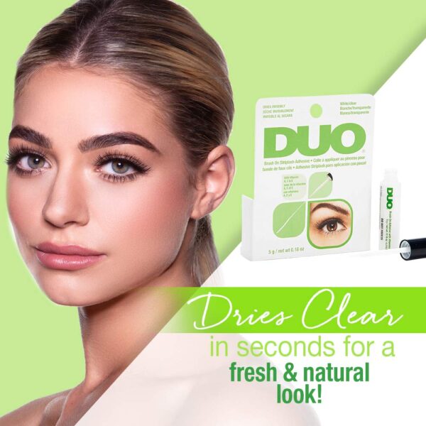 DUO Brush-On Lash Adhesive with Vitamins, Clear, 0.18 oz - Image 3