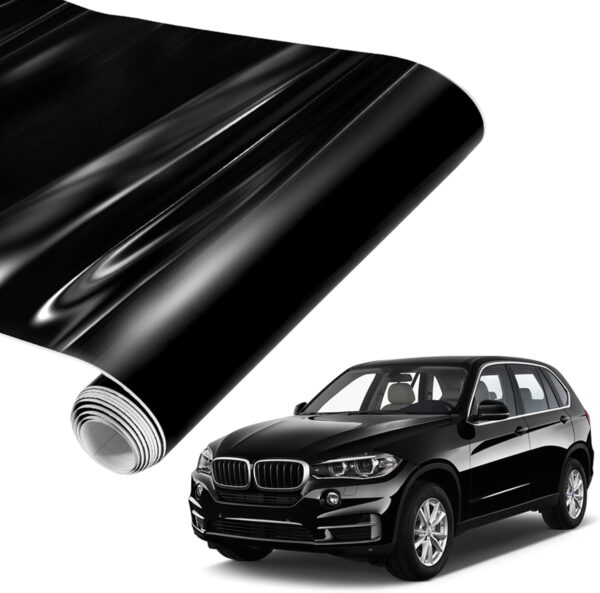 Spurtar Gloss Black Vinyl Wrap 1ft X 5ft Automotive Film