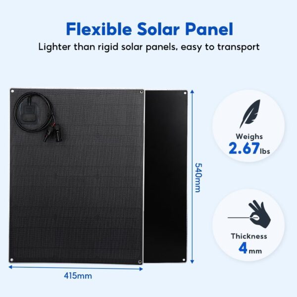 35W 18V Flexible Solar Panel for Various Applications - Image 2