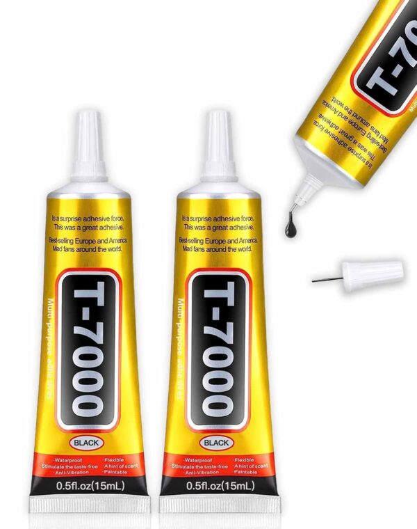 T-7000 Black Adhesive Glue - 2PCS 15ml | Waterproof, Precision Repairs