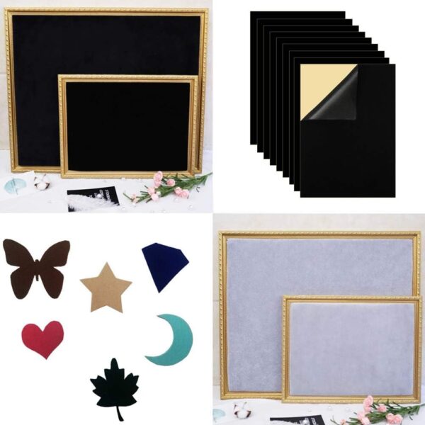 10PCS Peel and Stick Black Felt for DIY Crafts, A4 Size - Image 4