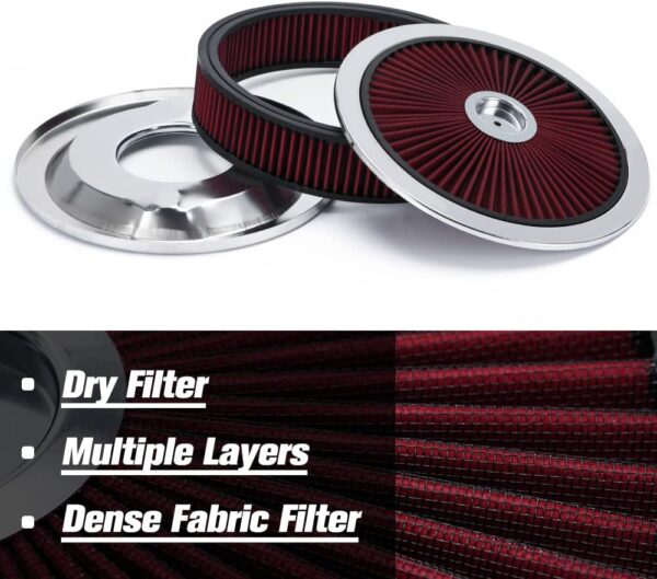 PTNHZ 14"x3" Round Air Filter for Chevrolet GMC Ford - Image 3