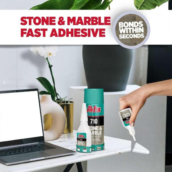 Akfix 710 Stone and Marble Fast Adhesive with Activator - Image 2