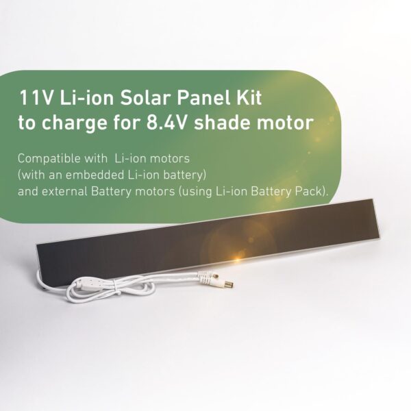 Li-ion Solar Panel Kit - Motorized Shades Power - 8.4V - Image 3