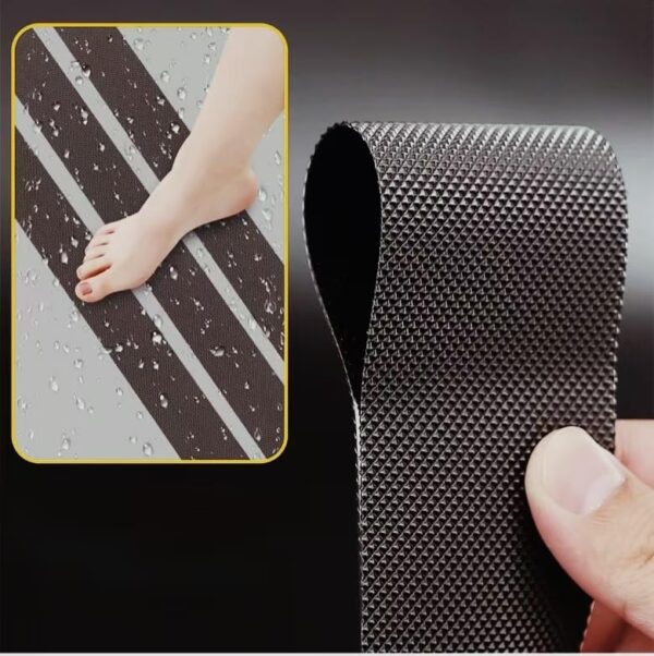 Black Rubber Grip Tape: Anti-Slip, Waterproof, Heat Resistant (2In x 20Ft) - Image 2