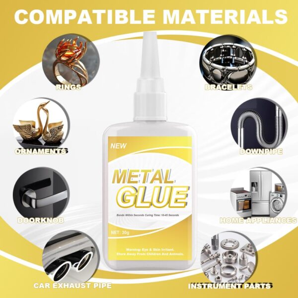 Metal Repair Glue, Waterproof Adhesive for Stainless Steel, Jewellery (30g) - Image 6