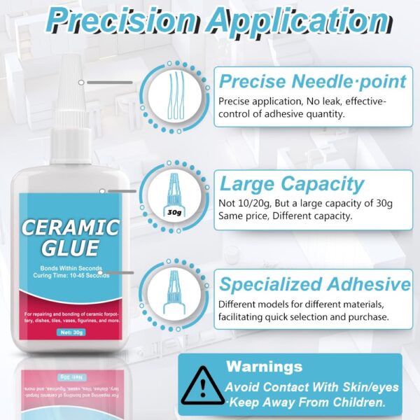 30g Ceramic Glue: Waterproof, High Temperature Resistant, No Smell - Image 7