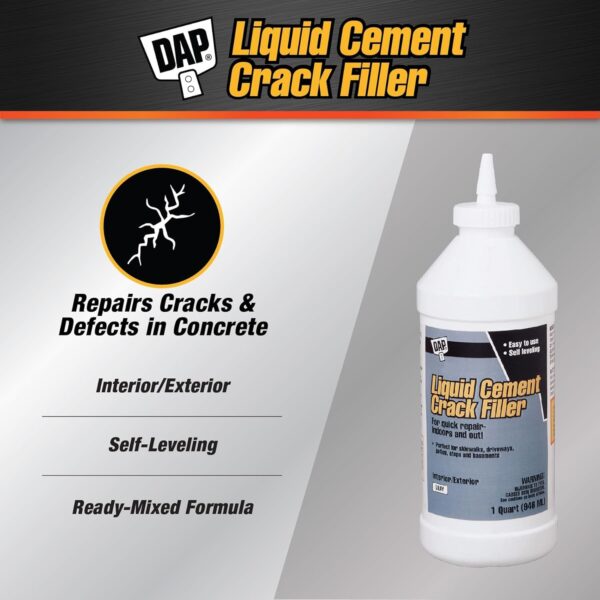 DAP 37584 Cement Crack Filler, 1qt, Gray - Image 2