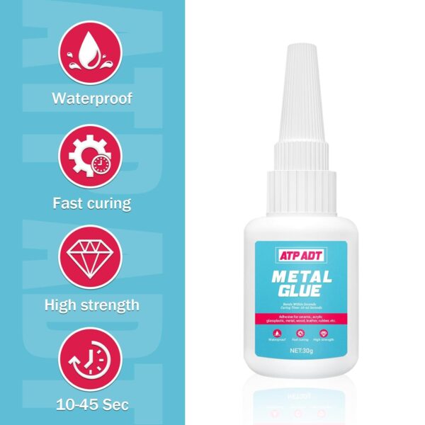 30g Metal Adhesive for Metal Bonding, Instant Super Glue - Image 3