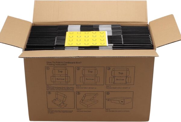 20 Black Medium Shipping Boxes, 12x9x4 inches - Image 7