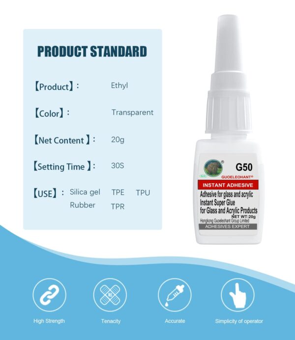 20g Glass & Acrylic Glue: Instant Bond for Glass & Acrylic, Versatile Adhesive - Image 4