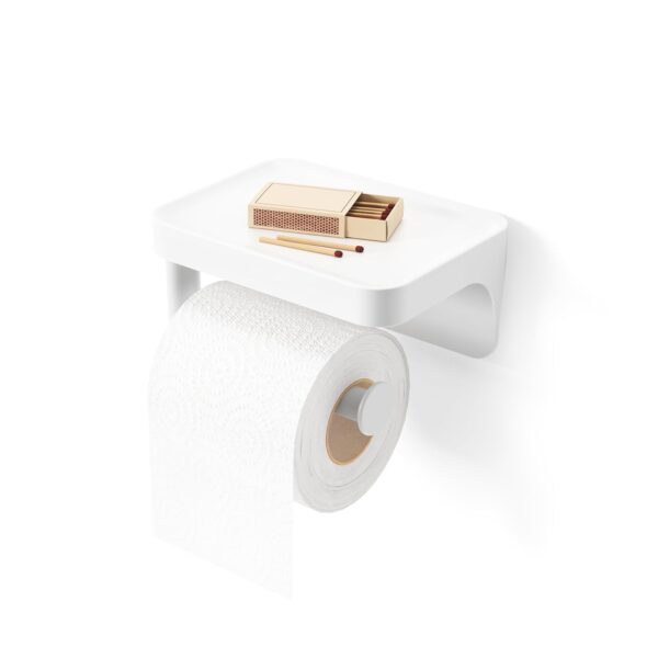 Umbra Flex Toilet Paper Holder & Shelf, White