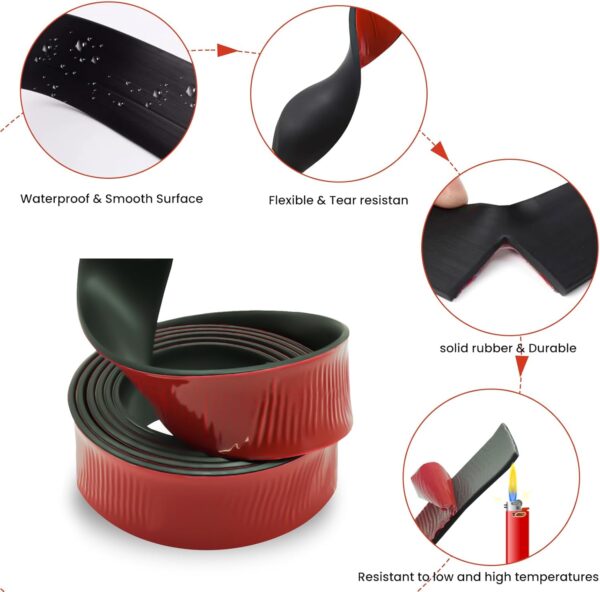 Neoprene Rubber Strips with Adhesive Backing (W:1",T:1/12",L:10') - Image 4