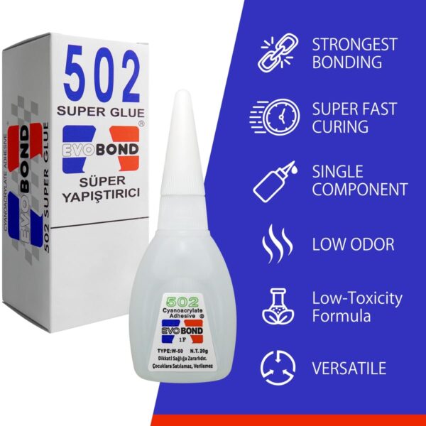 502 Super Glue Professional Liquid for Glass, Metal, Plastic Repair - Image 4