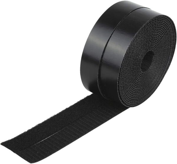 1" Hook and Loop Tape - 5.5 Yards - Black - Image 2