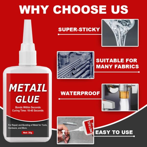 30g Waterproof Metal Glue for Stainless Steel Repair - Image 4