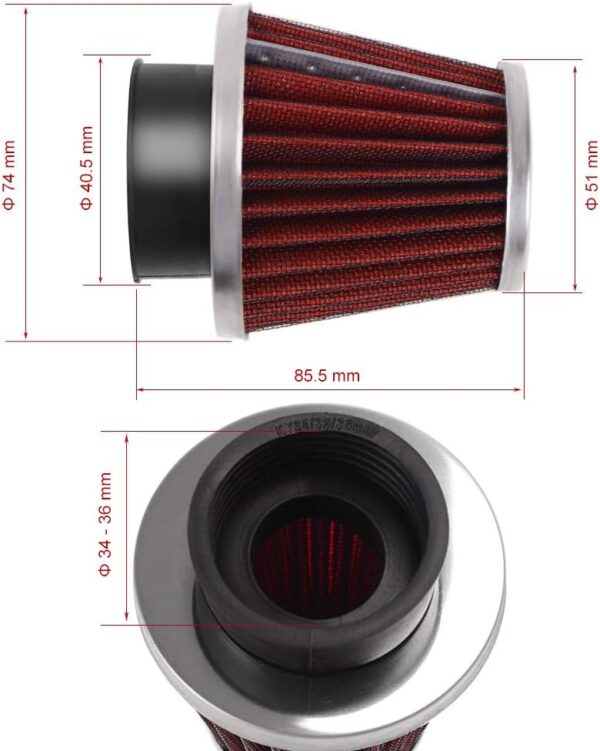 Evermotor Universal Double Layer Steel Air Filter for Motorcycle - Image 4