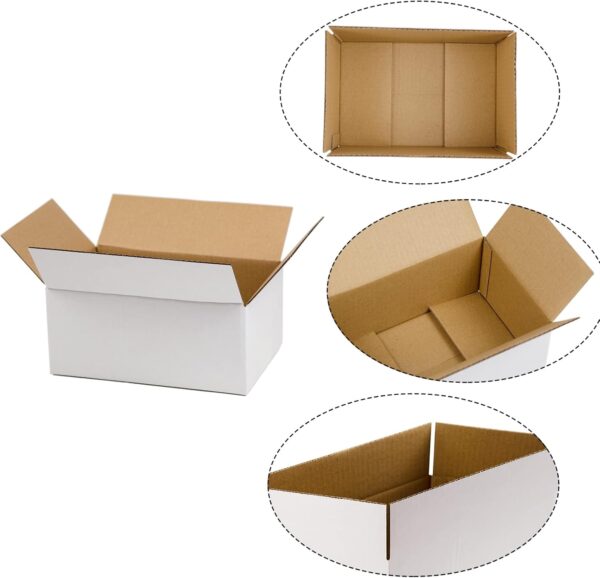 White Shipping Boxes 9x6x4 Inches, 25 Pack - Image 3