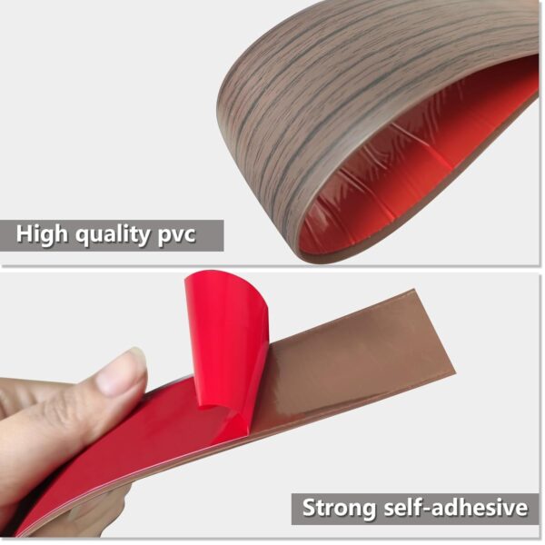 Self Adhesive Brown Wood Grain Floor Transition Strip - Image 4