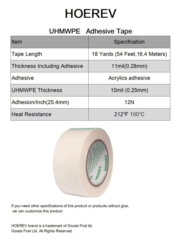 Hoerev Black Ultra High Molecular Weight Polyethylene Film Tape - Image 6