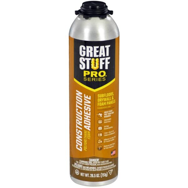 GREAT STUFF PRO Construction Adhesive - 26.5oz Polyurethane Foam, Pack of 12 - Image 7