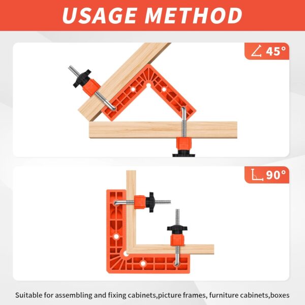 Crafom 90° Corner Clamps Set for Woodworking & Framing - Image 6