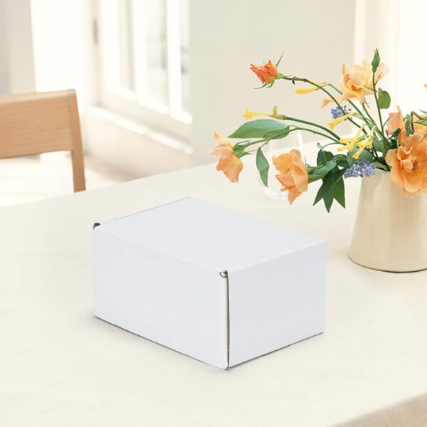 50 White Corrugated Cardboard Shipping Boxes, 6x4x3 inches - Image 6