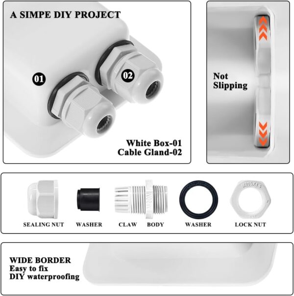 ABS Solar Cable Entry Gland for Various Cable Types - Image 3