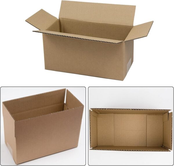 50 Pack Small Brown Shipping Boxes, 8x4x4 Inches - Image 3