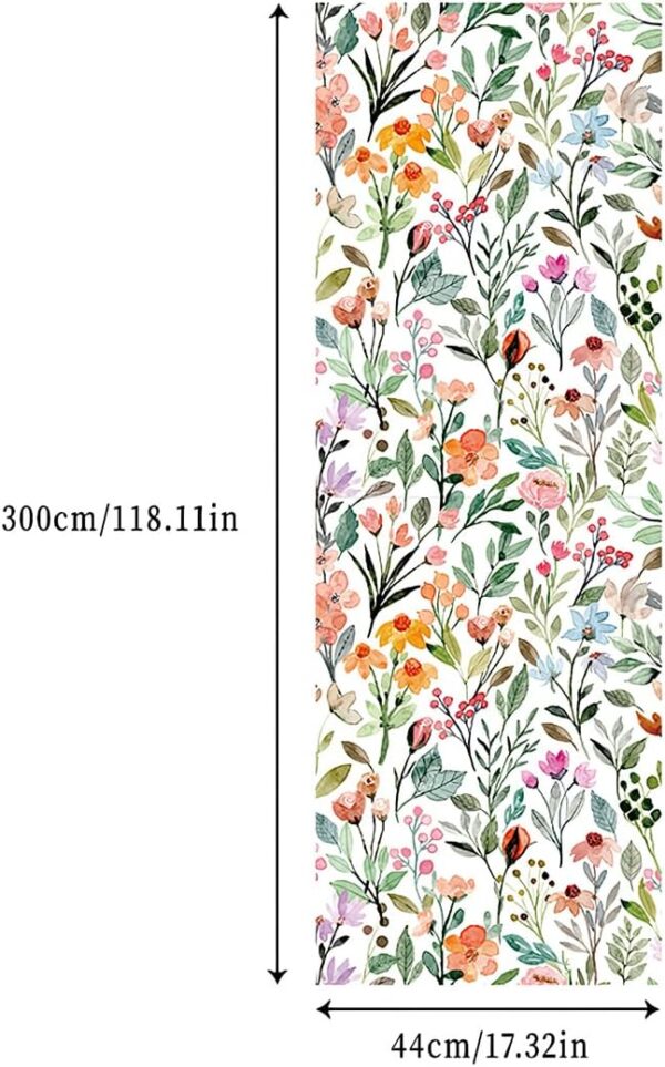 Colorful Floral Shelf Liner Contact Paper - 17.7X117 Inches - Image 7