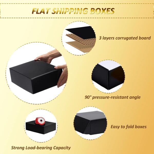 20 Black Medium Shipping Boxes, 12x9x4 inches - Image 3