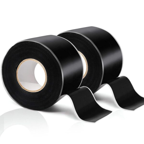 2 Rolls Waterproof Self Fusing Silicone Tape - 1in X 10ft, Black