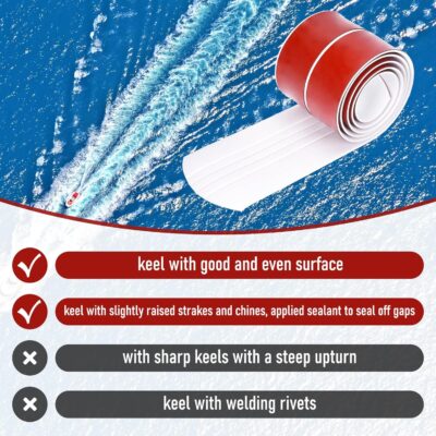 6ft Keel Protector Guard for Fiberglass/Aluminum Boats, 5" Wide - Image 6