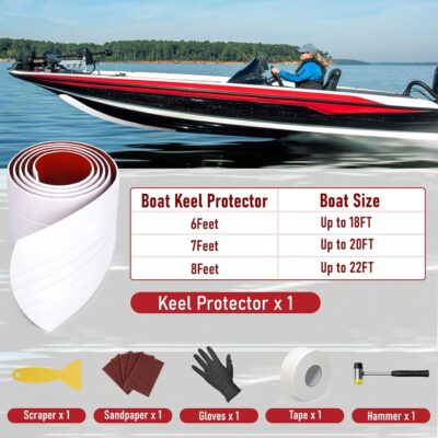 6ft Keel Protector Guard for Fiberglass/Aluminum Boats, 5" Wide - Image 3