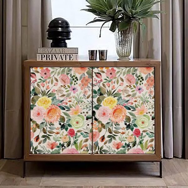 Rose Floral Contact Paper for Girls Bedroom Furniture 17.7X117" - Image 4