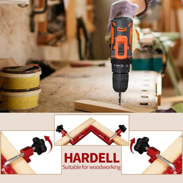 HARDELL 90 Degree Positioning Squares for Woodworking Corners - Image 2