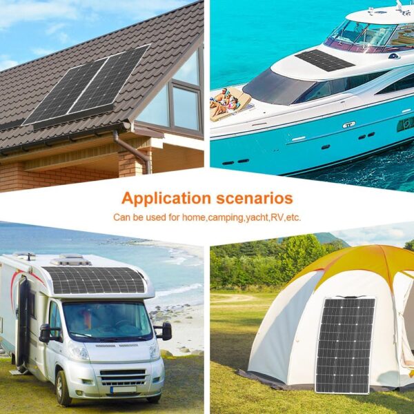 200W Flexible Solar Panel for Marine, RV, Boat, Trailer - Image 7