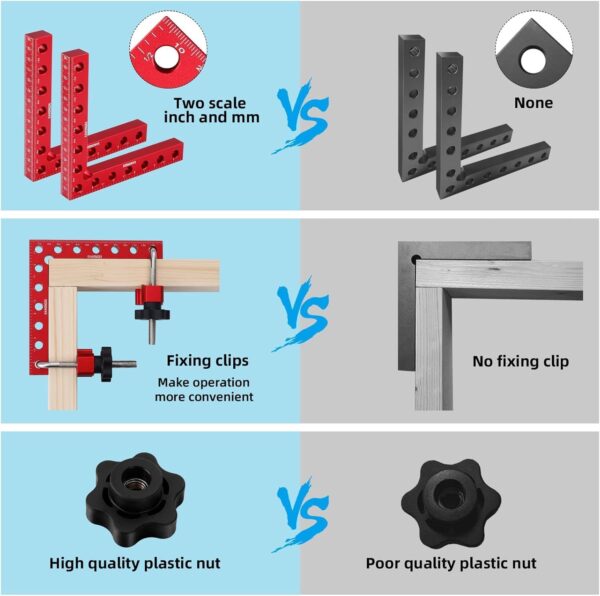 EAWONGEE 90 Degree Positioning Squares (2 Pack) for Woodworking - Image 6
