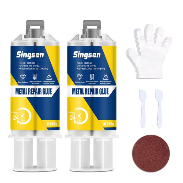 High-Temp Metal Epoxy Glue, 2 Pack 5.64OZ, Heavy Duty