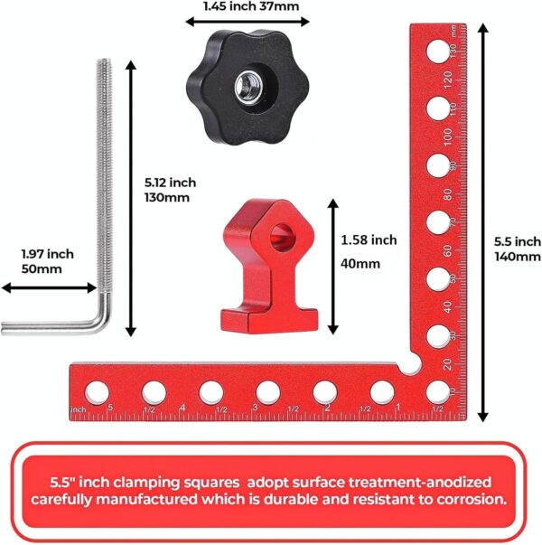 Woodworking Corner Clamps, 90 Degree Aluminum Alloy Clamp Tool - Image 6