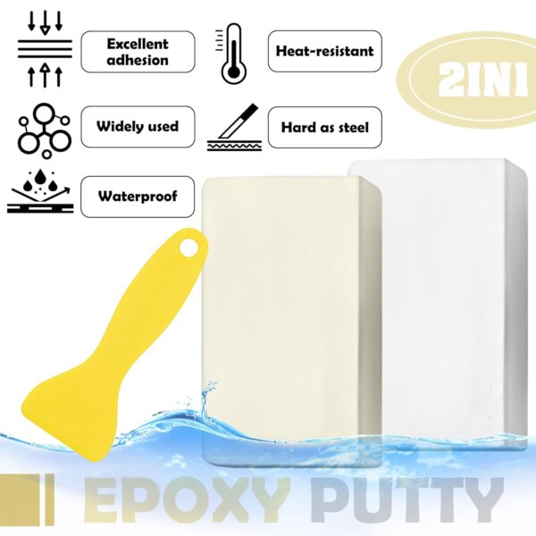 10oz Epoxy Putty for Fast Pool Repair - White - Image 2