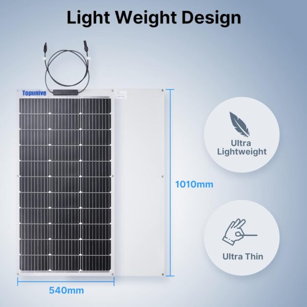 2PCS 100W 12V Flexible Solar Panels for Various Vehicles - Image 6