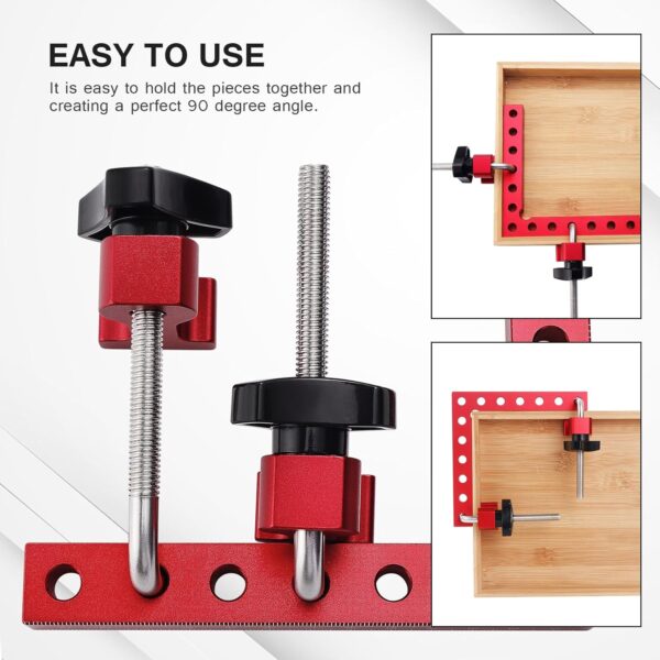 Woodworking Corner Clamps 5.5'' x 5.5'', 2PCS Aluminium Squares - Image 6