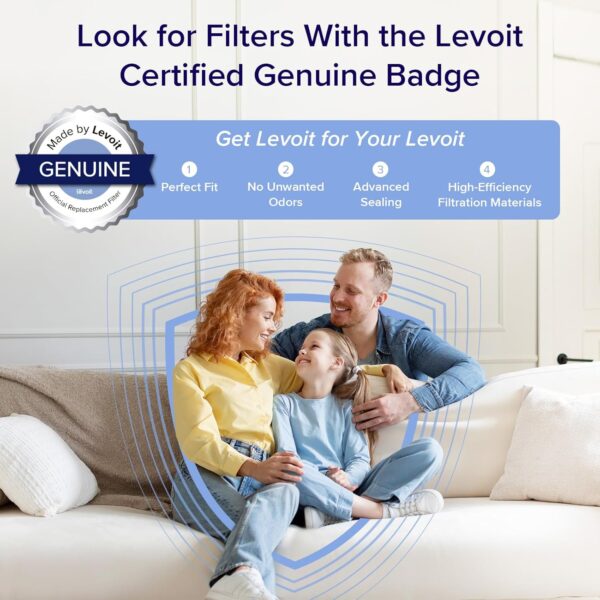 LEVOIT Air Purifier for Allergies Pets in Bedroom, 1095 ft², HEPA Filter, White - Image 5