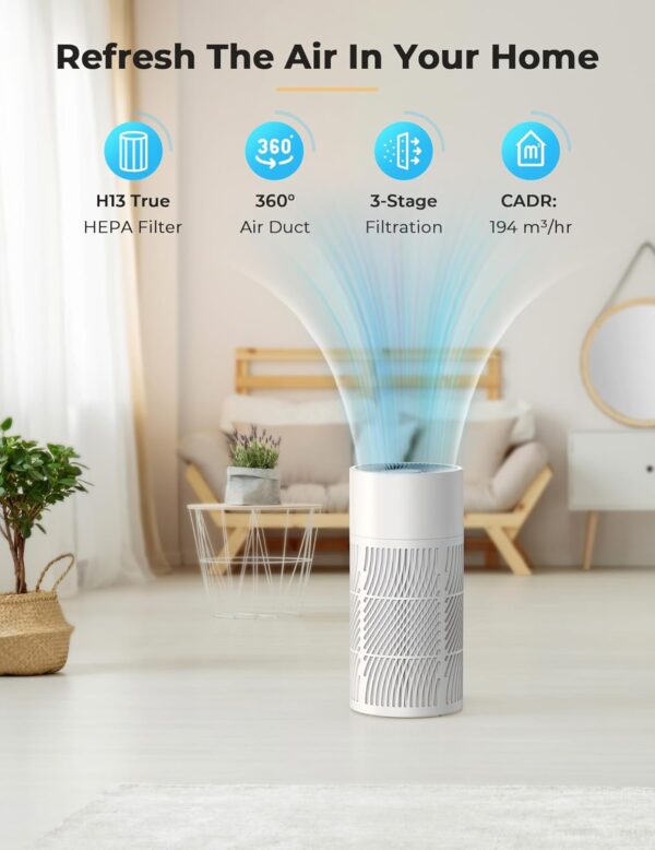 Nuwave Oxypure 3XL Air Purifier: H13 HEPA Filter, 360° Intake - Image 2