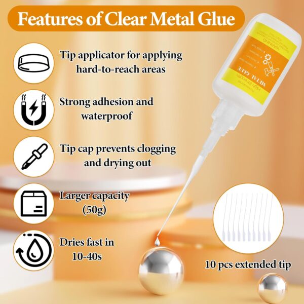 50g Metal Glue for Metal, Stone, Glass Repair - Image 2